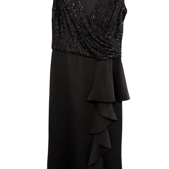 Jessica Howard Womens Black Sequin Gown Size 10 women dress - Picture 5 of 12